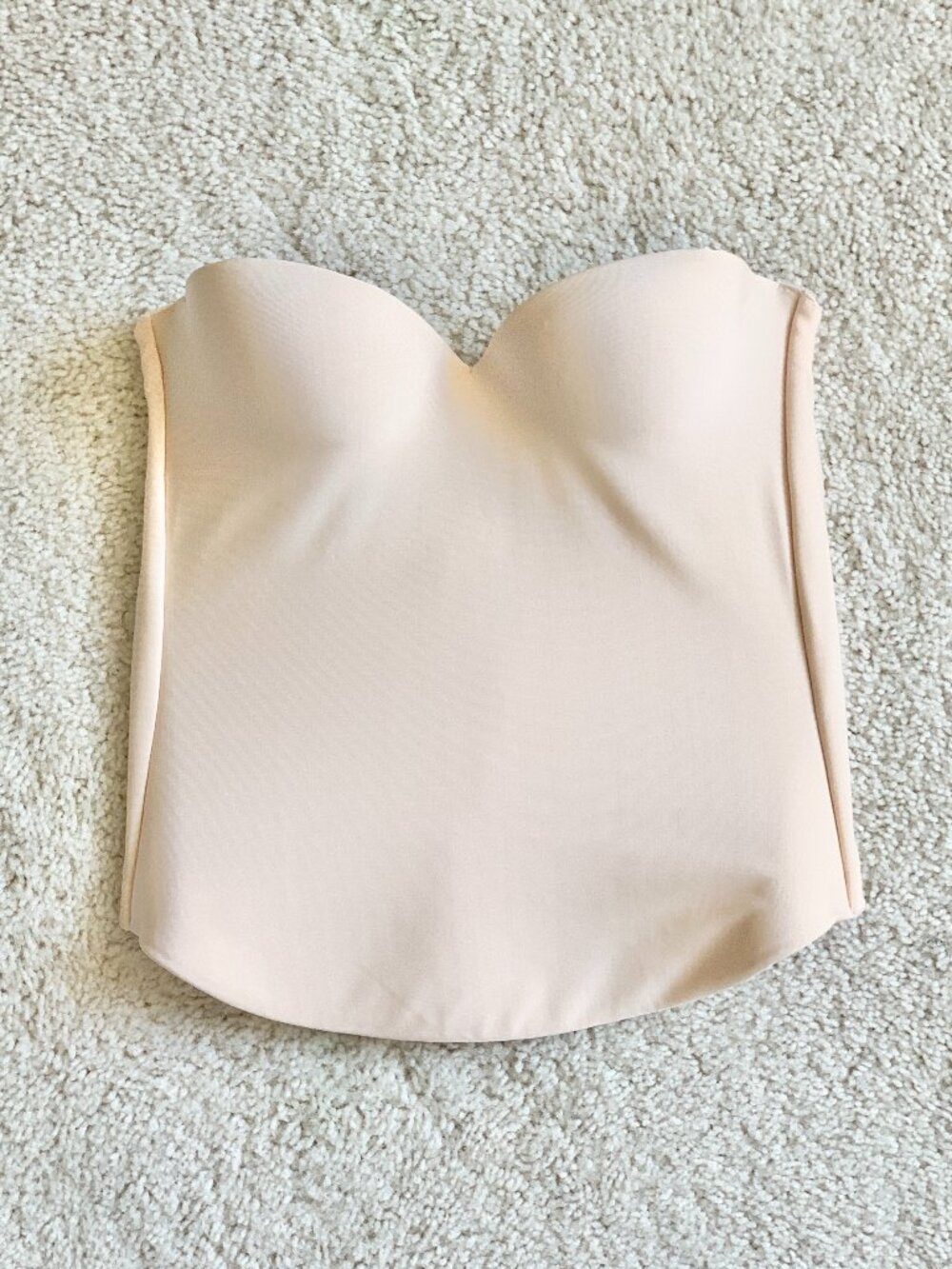 EUC Victoria's Secret Light Cream Strapless Bustier Bra, 34B